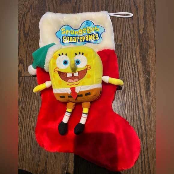 SpongeBob SquarePants Plush Christmas Stocking, 2005 - Picture 1 of 6